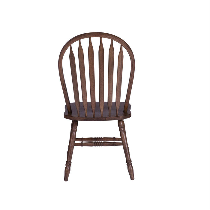 Liberty Furniture Carolina Crossing Windsor Side Chair in Antique Honey (Set of 2) - Roberts Furniture & Mattress (Yorktown, VA)