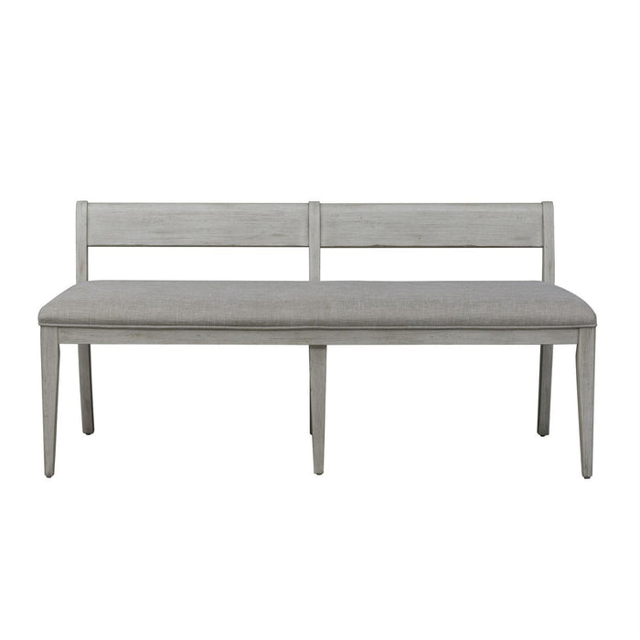 Liberty Furniture Farmhouse Reimagined Upholstered Bench (RTA) in Antique White