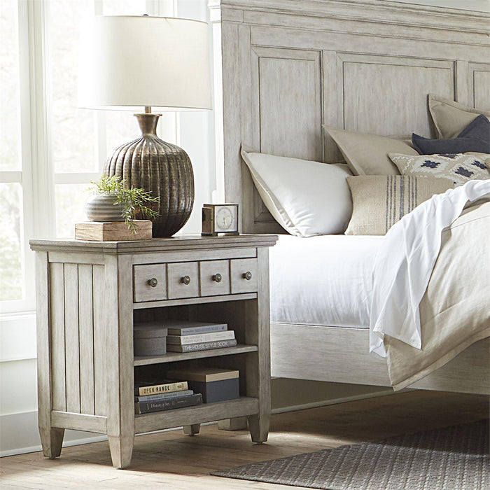 Liberty Furniture Heartland Nightstand in Antique White - Roberts Furniture & Mattress (Yorktown, VA)