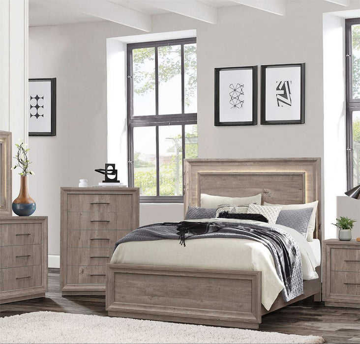 Liberty Furniture Horizons Queen Panel Bed in Graystone