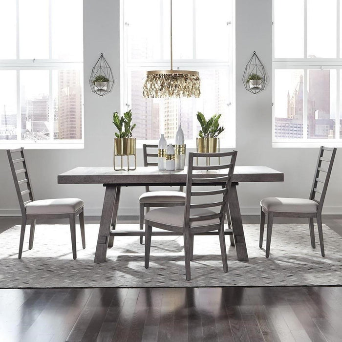 Liberty Furniture Modern Farmhouse Trestle Dining Table in Dusty Charcoal 406-P4860 - Roberts Furniture & Mattress (Yorktown, VA)