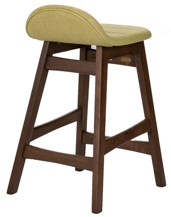 Liberty Furniture Space Saver 24" Counter Chair (Green) in Satin Walnut (Set of 2) - Roberts Furniture & Mattress (Yorktown, VA)