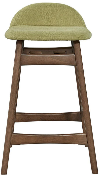 Liberty Furniture Space Saver Barstool30 (Green) in Satin Walnut (Set of 2) - Roberts Furniture & Mattress (Yorktown, VA)