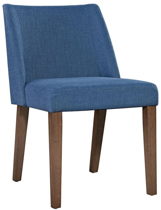 Liberty Furniture Space Saver Nido Chair (Blue) in Satin Walnut (Set of 2) - Roberts Furniture & Mattress (Yorktown, VA)