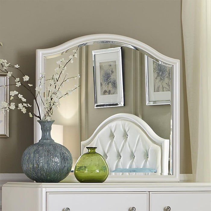 Liberty Furniture Stardust Mirror in Iridescent White - Roberts Furniture & Mattress (Yorktown, VA)