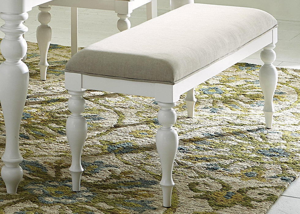 Liberty Furniture Summer House Bench in Oyster White - Roberts Furniture & Mattress (Yorktown, VA)