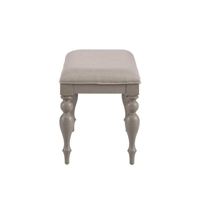 Liberty Furniture Summer House Bench (RTA) in Dove Grey - Roberts Furniture & Mattress (Yorktown, VA)