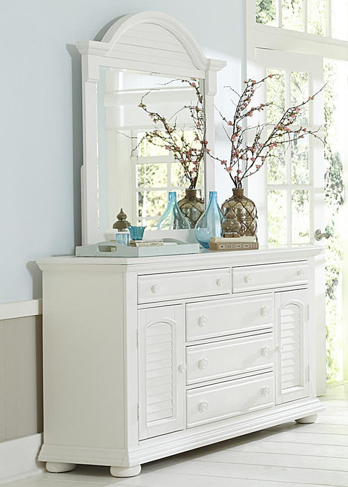 Liberty Furniture Summer House Mirror in Oyster White