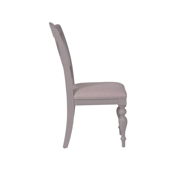 Liberty Furniture Summer House Slat Back Side Chair (RTA) in Dove Grey (Set of 2) - Roberts Furniture & Mattress (Yorktown, VA)