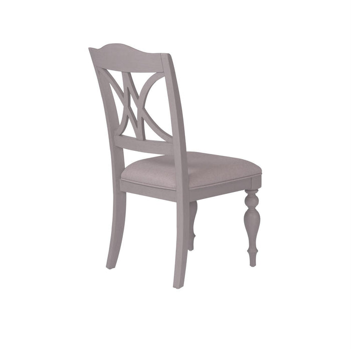 Liberty Furniture Summer House Slat Back Side Chair (RTA) in Dove Grey (Set of 2)