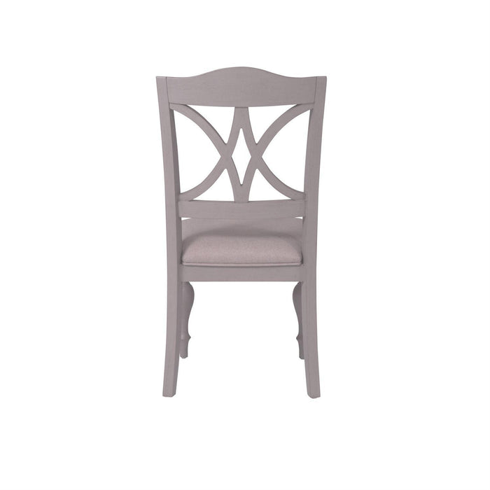 Liberty Furniture Summer House Slat Back Side Chair (RTA) in Dove Grey (Set of 2)