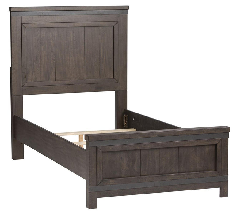 Liberty Furniture Thornwood Hills Twin Panel Bed in Rock Beaten Gray