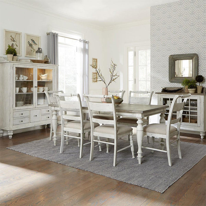 Liberty Furniture Whitney Slat Back Side Chair (Set of 2) in Weathered Gray - Roberts Furniture & Mattress (Yorktown, VA)