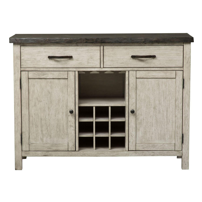 Liberty Furniture Willowrun Sideboard in Rustic White - Roberts Furniture & Mattress (Yorktown, VA)