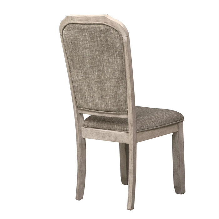 Liberty Furniture Willowrun Upholstered Side Chair (RTA) in Rustic White (Set of 2) - Roberts Furniture & Mattress (Yorktown, VA)