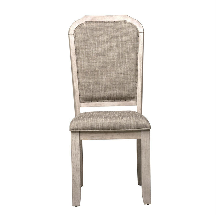 Liberty Furniture Willowrun Upholstered Side Chair (RTA) in Rustic White (Set of 2) - Roberts Furniture & Mattress (Yorktown, VA)