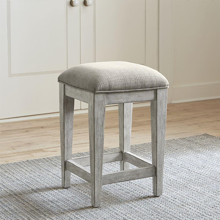 Liberty Heartland Console Stool in Antique White - Roberts Furniture & Mattress (Yorktown, VA)