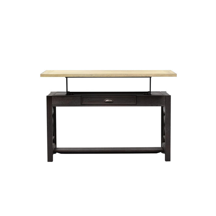 Liberty Heatherbrook Lift Top Writing Desk in Charcoal & Ash - Roberts Furniture & Mattress (Yorktown, VA)