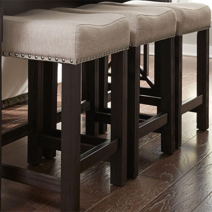 Liberty Heatherbrook Uph Barstool in Charcoal and Ash - Roberts Furniture & Mattress (Yorktown, VA)