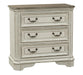 Liberty Magnolia Manor 3 Drawer Bedside Chest in Antique White SHIP TIME IS 4 WEEKS - Roberts Furniture & Mattress (Yorktown, VA)