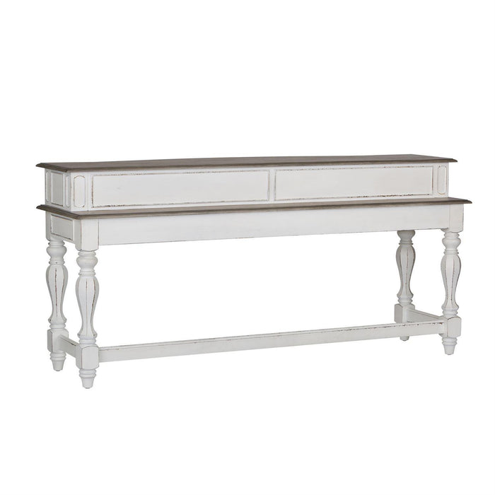 Liberty Magnolia Manor Console Bar Table in Antique White - Roberts Furniture & Mattress (Yorktown, VA)