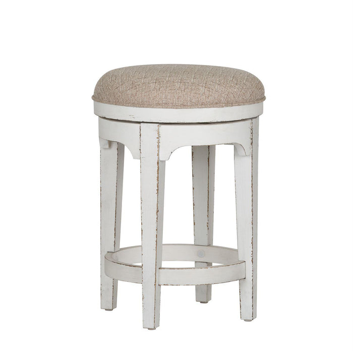 Liberty Magnolia Manor Console Swivel Stool in Antique White