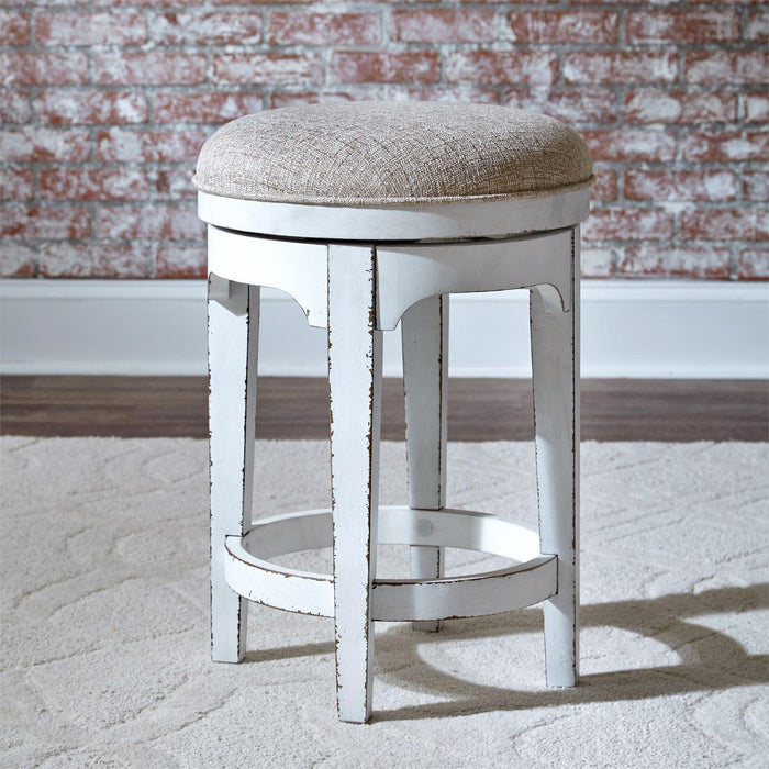 Liberty Magnolia Manor Console Swivel Stool in Antique White