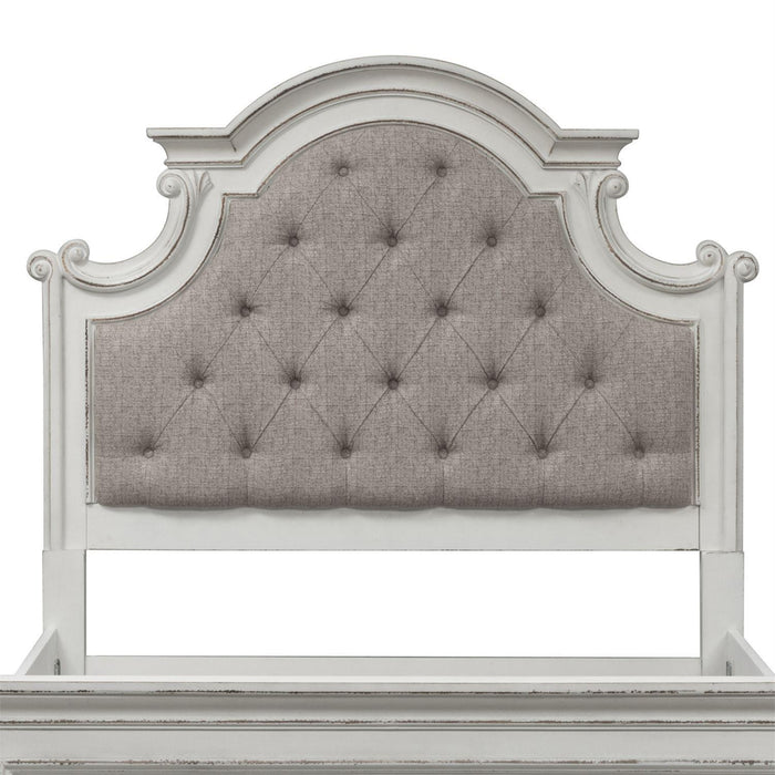 Liberty Magnolia Manor King Upholstered Panel Headboard in Antique White - Roberts Furniture & Mattress (Yorktown, VA)