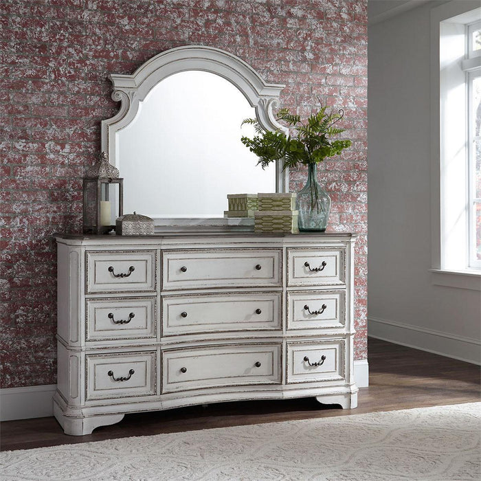 Liberty Magnolia Manor Leg 9 Drawer Dresser in Antique White