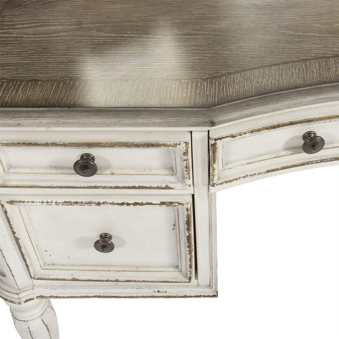 Liberty Magnolia Manor Vanity Desk in Antique White - Roberts Furniture & Mattress (Yorktown, VA)