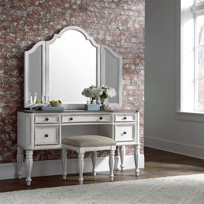 Liberty Magnolia Manor Vanity Mirror in Antique White - Roberts Furniture & Mattress (Yorktown, VA)