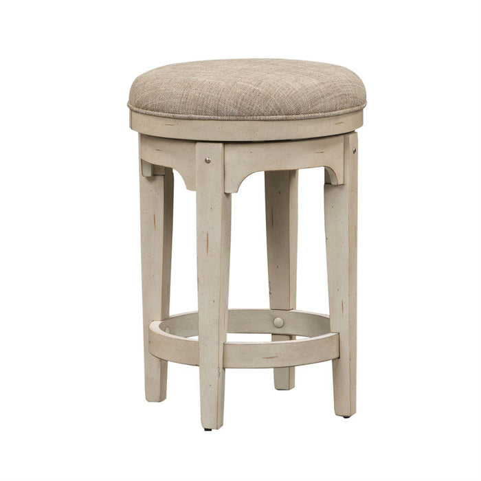 Liberty Morgan Creek Console Swivel Stool in Antique White