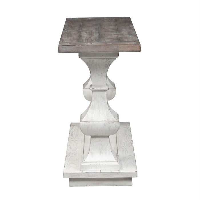 Liberty Sedona Sofa Table in Heavy Distressed White