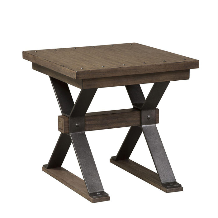 Liberty Sonoma Road End Table in Weathered Beaten Bark