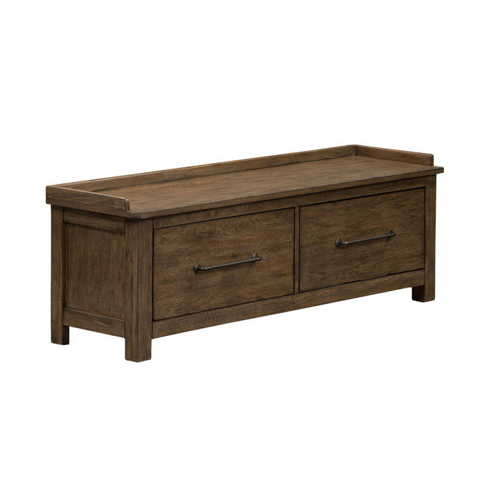 Liberty Sonoma Road Storage Hall Bench in Weathered Beaten Bark