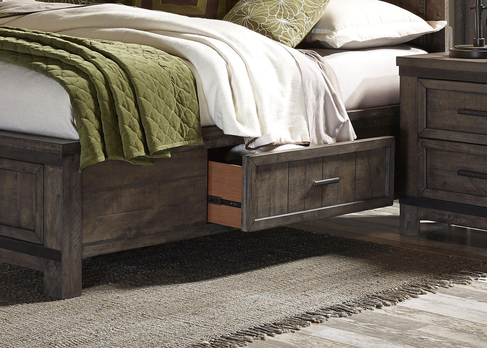 Liberty Thornwood Hills King Two Sided Storage Bed in Rock Beaten Gray