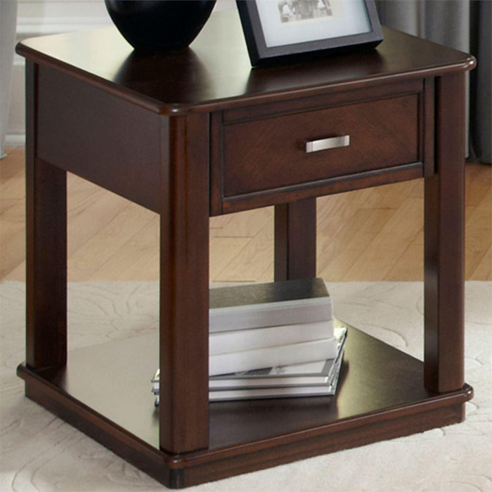 Liberty Wallace End Table in Dark Toffee