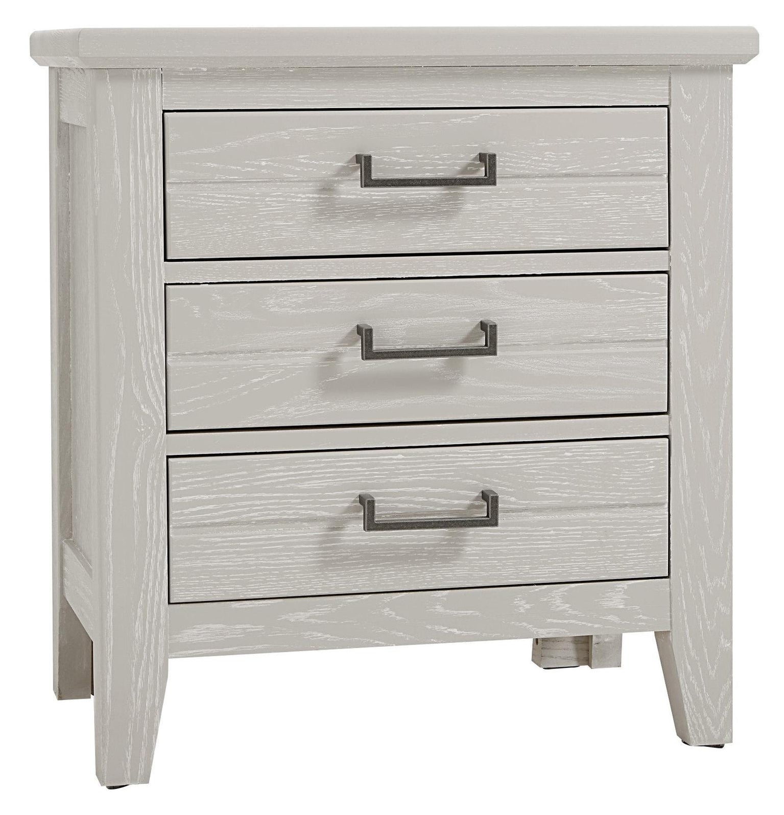 Vaughan-Bassett Passageways Oyster Grey 3 Drawer Nightstand in Grey