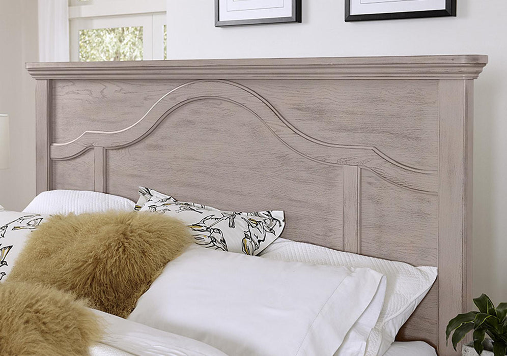 Vaughan-Bassett Bungalow King Mantel Panel Bed in Dover