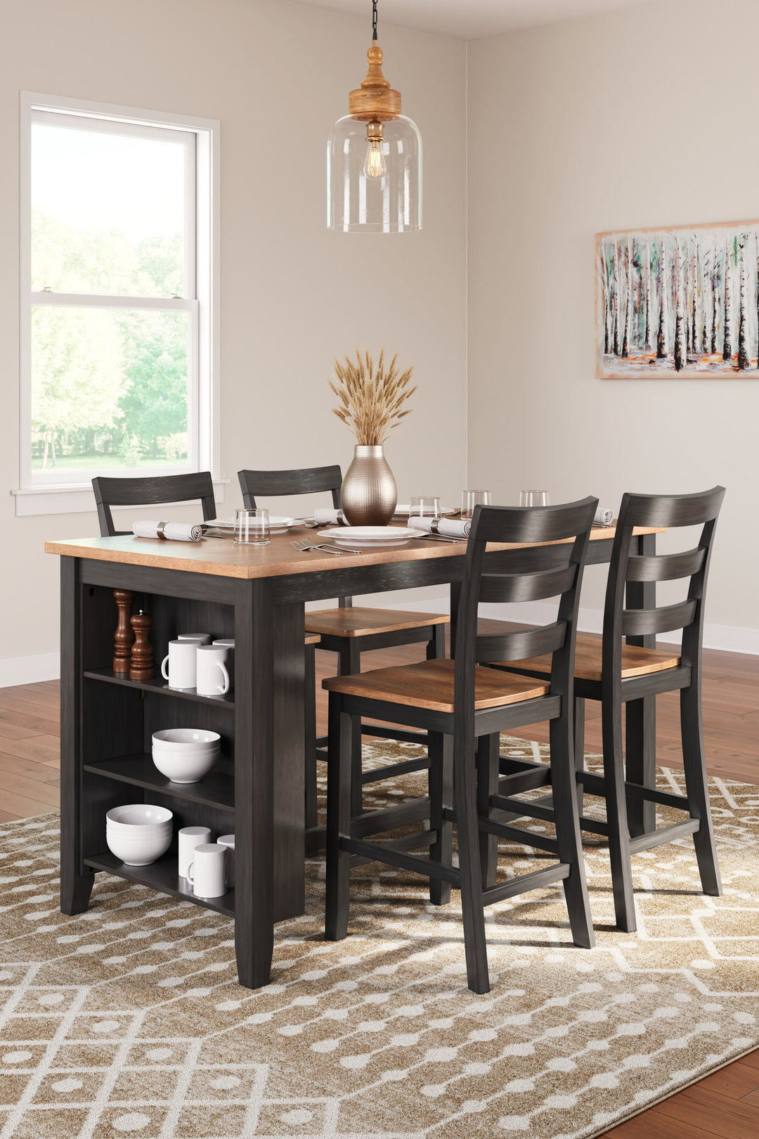 Gesthaven - Rectangular Dining Room Counter Set - Roberts Furniture & Mattress (Yorktown, VA)