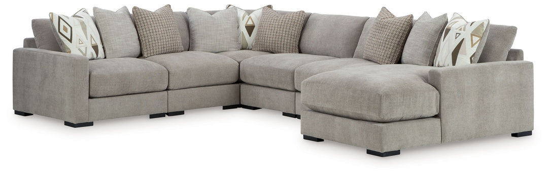 Aslan Court - Sectional With Ottoman Set - Roberts Furniture & Mattress (Yorktown, VA)