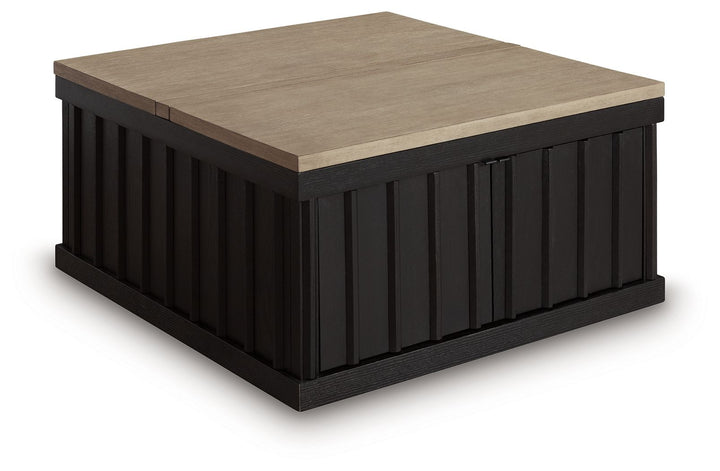 Rylandyn - Lift Top Cocktail Table - Black / Light Brown - Roberts Furniture & Mattress (Yorktown, VA)