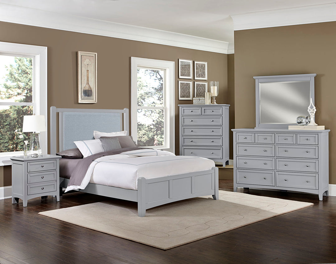 Bonanza - Ocean Blue Upholstered Bed With Mansion Footboard - Roberts Furniture & Mattress (Yorktown, VA)
