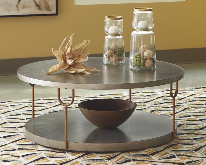 Ranoka - Round Cocktail Table - Platinum