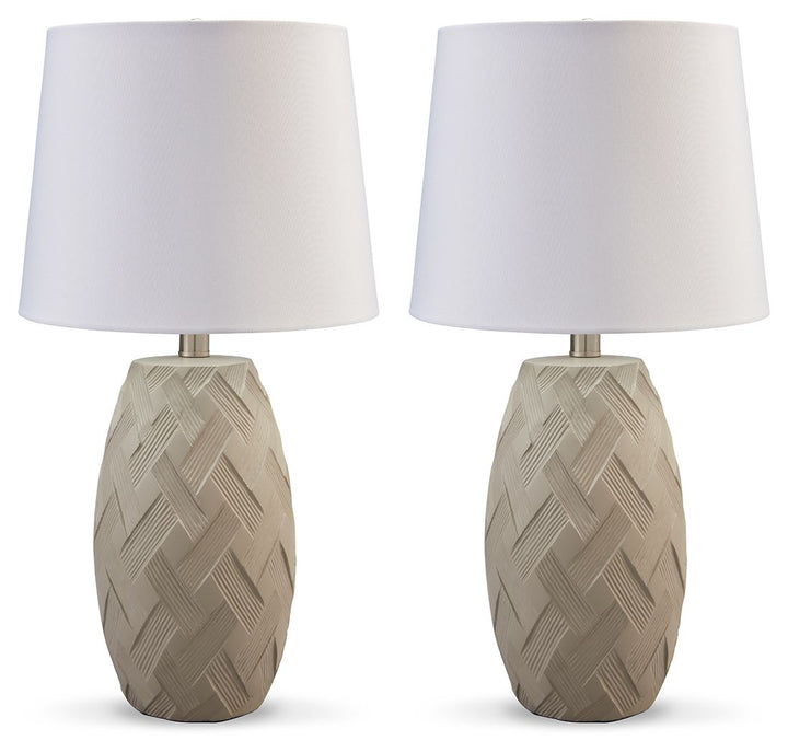 Tamner - Poly Table Lamp (Set of 2) - Taupe