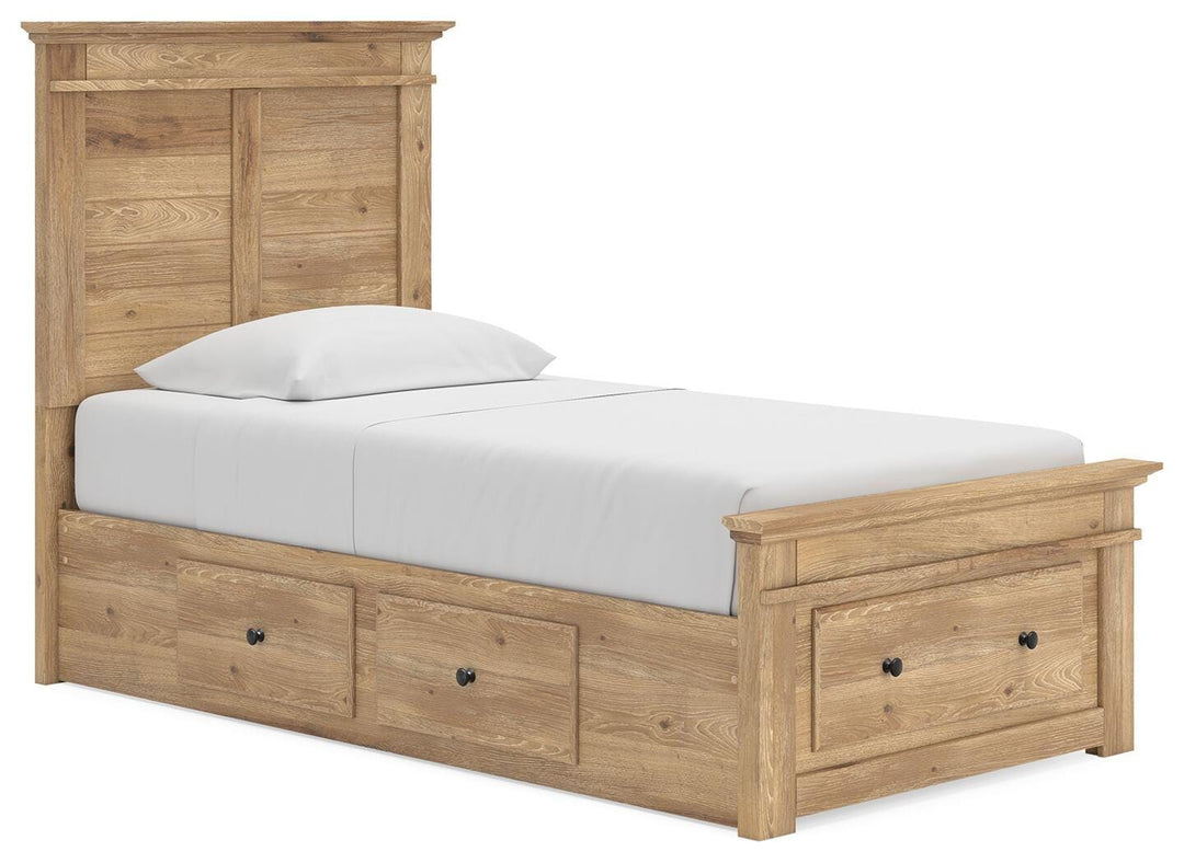 Makidern - Panel Storage Bed With Under Bed Storage Unit And Storage Footboard - Roberts Furniture & Mattress (Yorktown, VA)