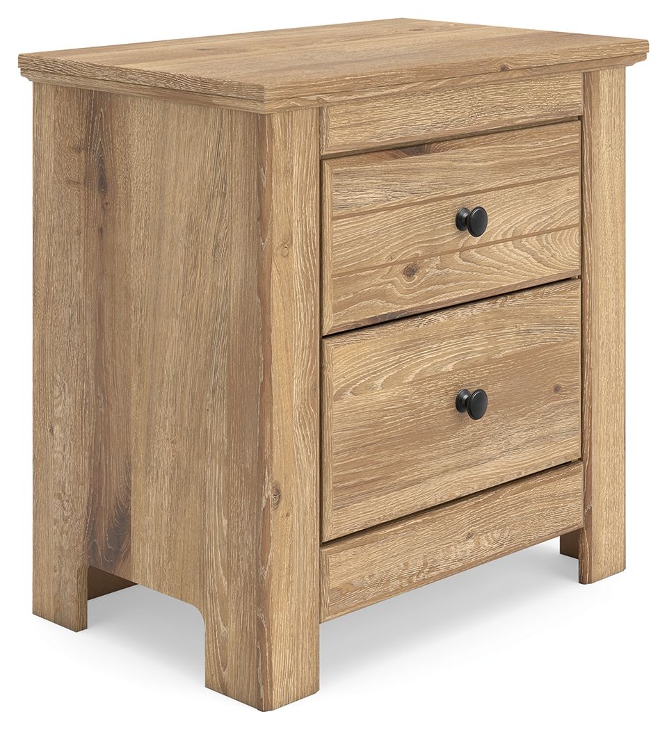 Makidern - Two Drawer Night Stand - Roberts Furniture & Mattress (Yorktown, VA)