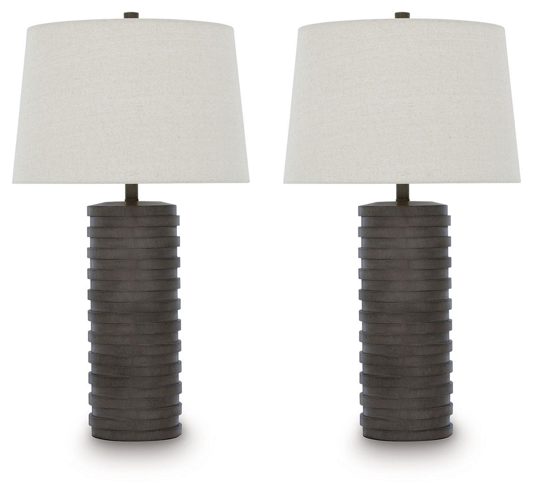 Neilett - Poly Table Lamp (Set of 2) - Antique Brown - Roberts Furniture & Mattress (Yorktown, VA)