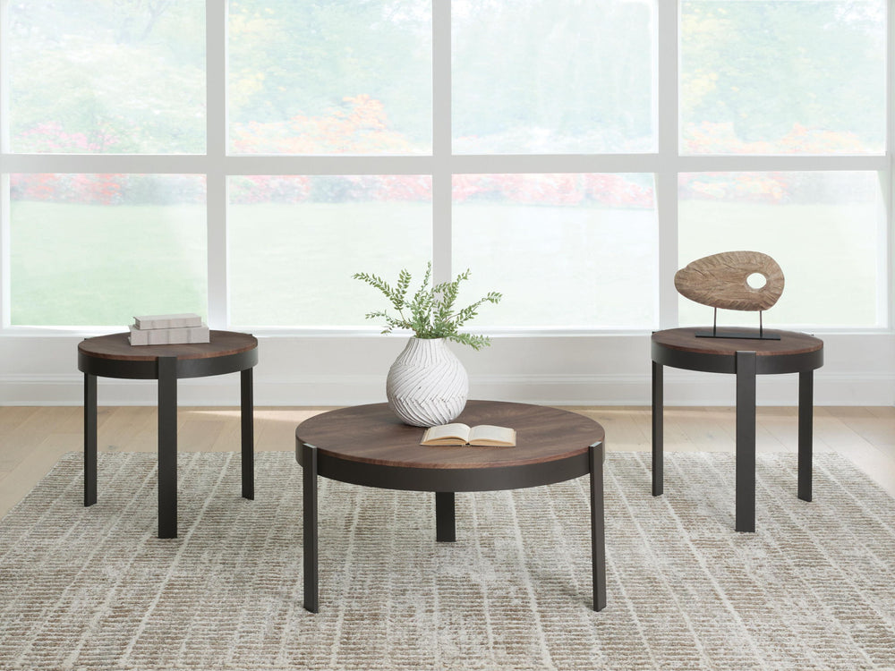 Horizon Hills - Occasional Table Set (Set of 3) - Brown / Black - Roberts Furniture & Mattress (Yorktown, VA)