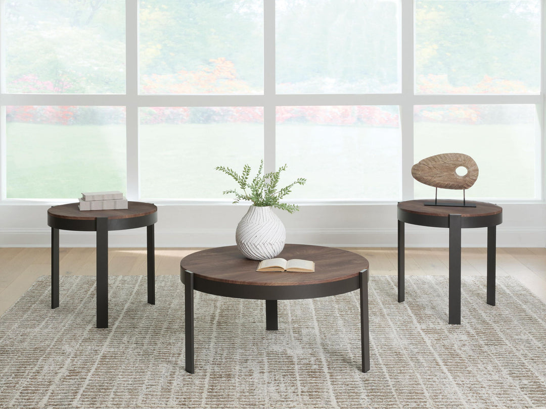Horizon Hills - Occasional Table Set (Set of 3) - Brown / Black - Roberts Furniture & Mattress (Yorktown, VA)